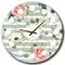 Designart 'Floral Retro Pattern Ii Mid-Century Modern Wall Clock